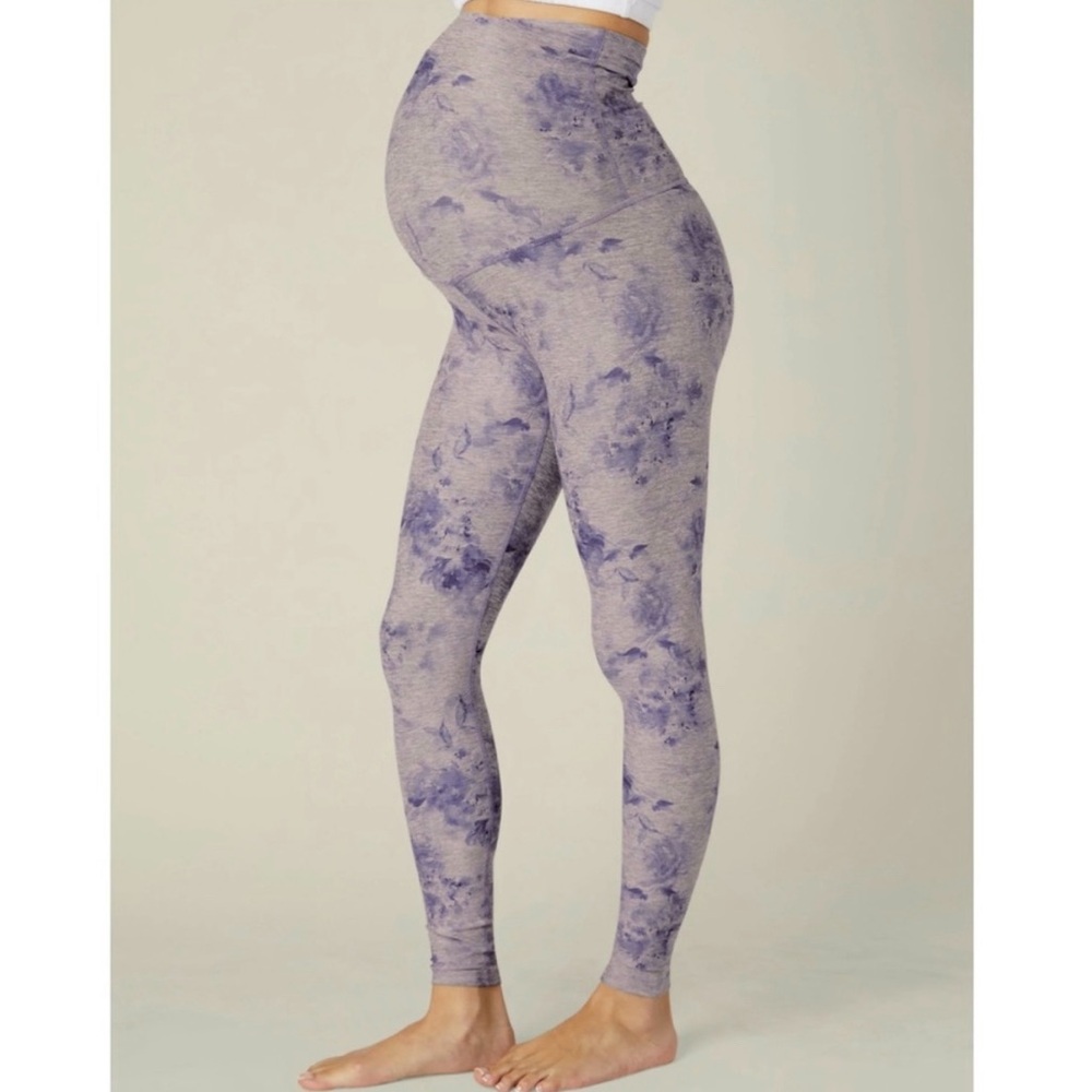 Beyond Yoga - Beyond the bump maternity leggings in underwater floral